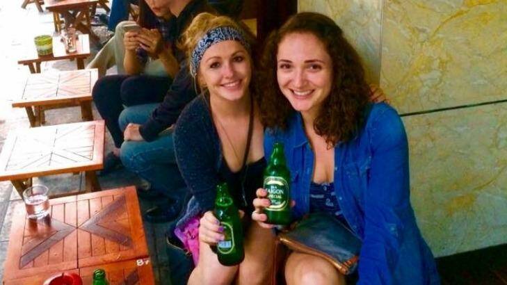 Sophia Brockman (left) said she had a "YOLO" attitude during the trip. Photo: supplied