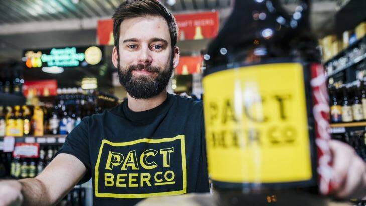 Rising to the challenge: Pact Beer founder Kevin Hingston plans to introduce bottled beer into Canberra by September. Photo: Rohan Thomson