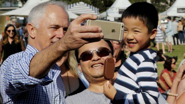 Prime Minister Malcolm Turnbull visited Watsons Bay in his electorate of Wentworth in Sydney. Photo: Andrew Meares