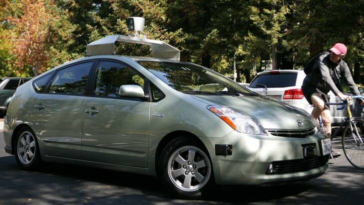 A self-driving car developed and outfitted by Google. Photo: New York Times