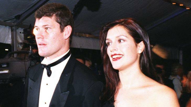 James Packer and Kate Fischer before their engagement ended abruptly in 1998. Photo: Steve Lunam