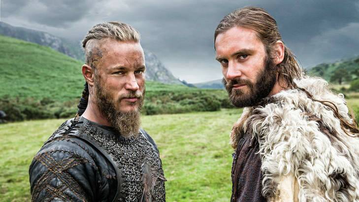 Travis Fimmel, left, and Clive Standen star in <i>Vikings</i>.