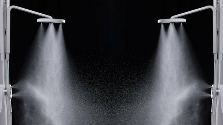 Nebia's shower system uses 70 per cent less water than a standard shower head. Photo: Nebia