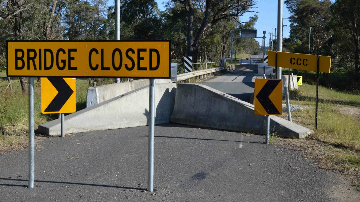 Frame Drive Bridge at Abermain has been closed since April.