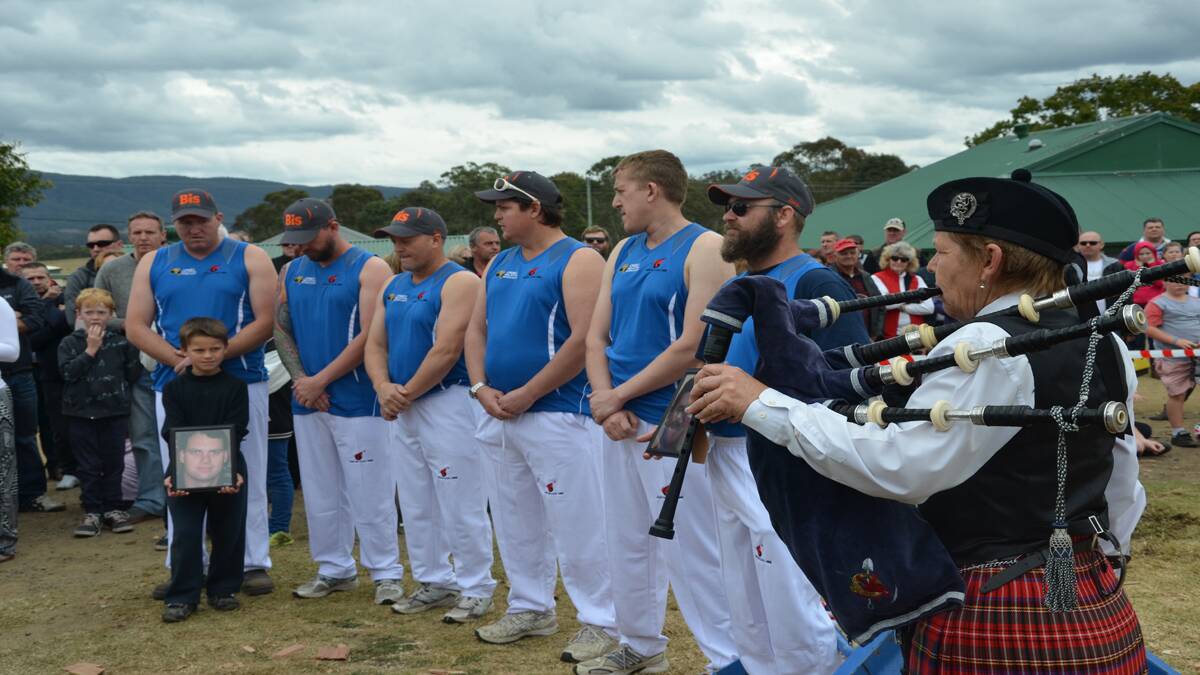 Phillip Grants son Shaun pays tribute to his father and Jamie Mitchell along with Austar miners Heath Jurd, Chad Law, Dave McLean, ‘Bubba’, Shariff and Dan Stewart.
