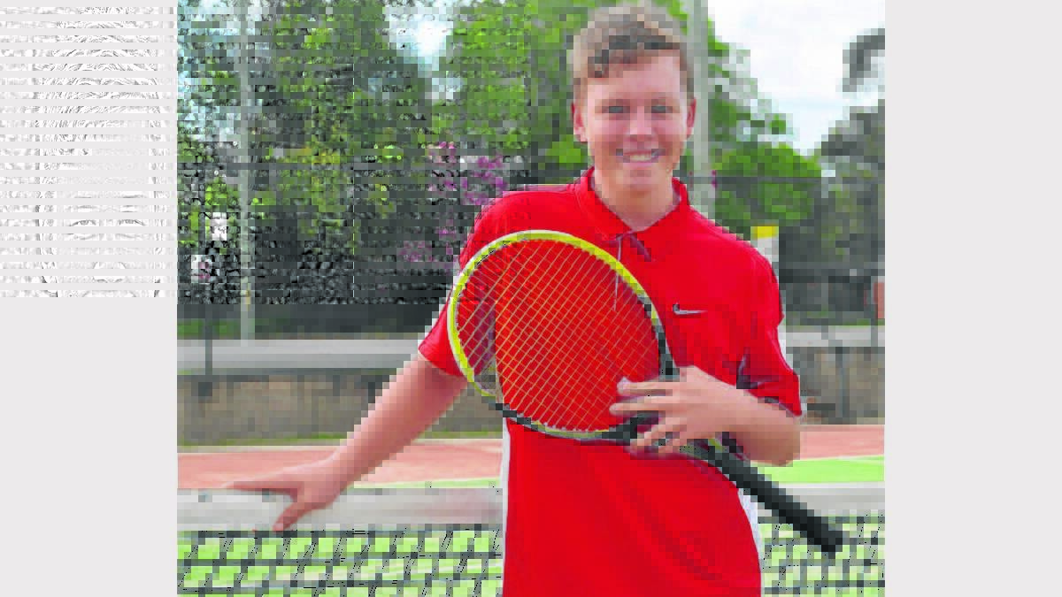 MARCH - Junior finalist Michael Barnett, who was selected to travel to John Newcombe's tennis ranch in America.