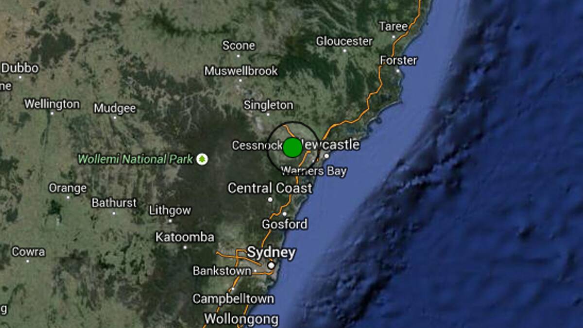 Two small earthquakes were recorded near Cessnock on Tuesday night.