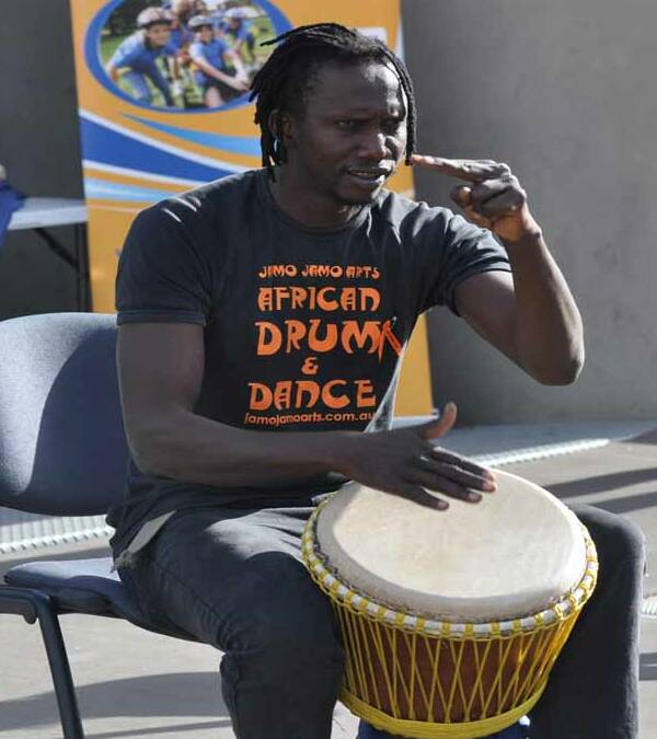 Fodé Mané  from Jamo Jamo Arts got the crowd involved in some African drumming. 