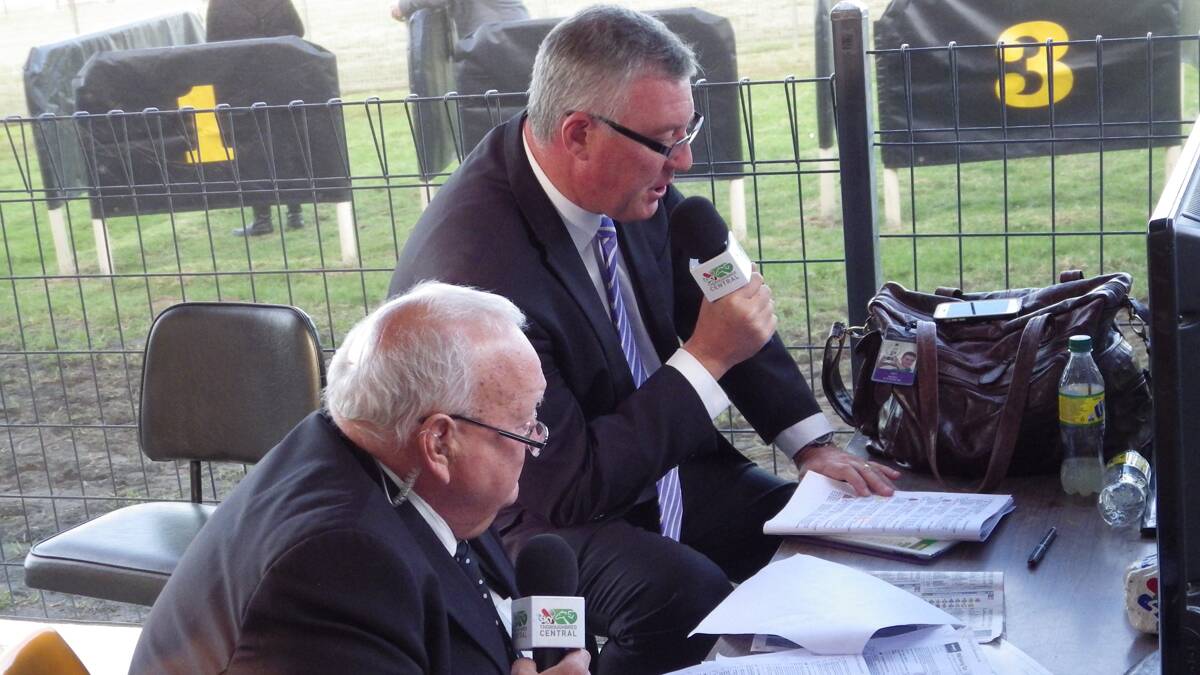 ALL THE FORM: Sky Racing identities Gary Harley and Greg Radley, pictured at last week's Cessnock race meeting. They will be at the Cessnock Cup on Monday bringing punters all the form and late mail. The cup will be broadcast all over Australia via the racing channel.