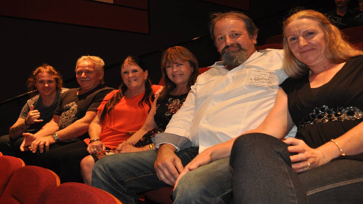 From back are Luke and Peter Shearer with Rhonda Worth, Karen Shearer and Ruth and Troy Bennett. 