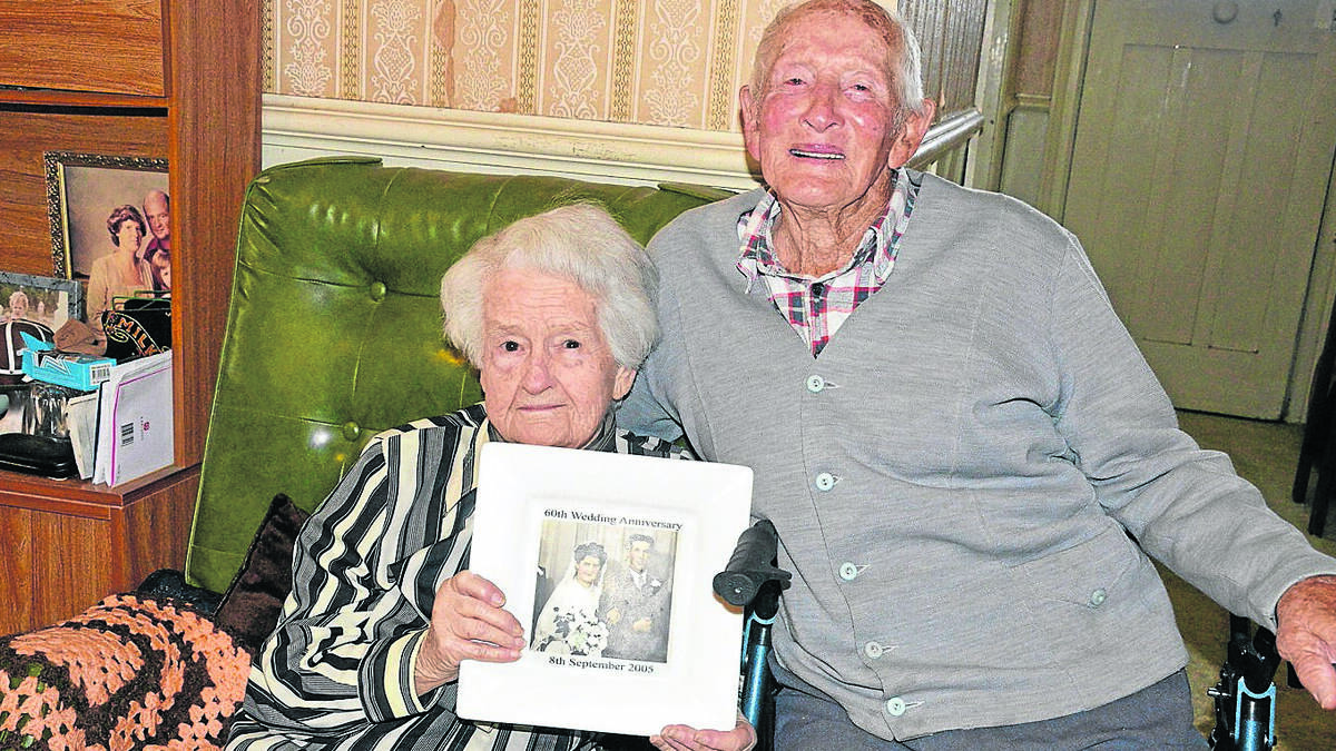 ALWAYS TOGETHER: Claire and Ron Jones will celebrate their 70th wedding anniversary on September 8.