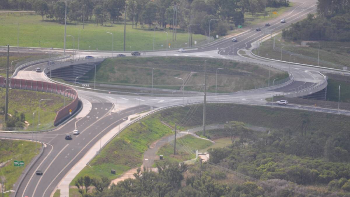 ACCESS POINT: The Kurri/Heddon Greta Interchange of the Hunter Expressway, photo taken in March 2014.