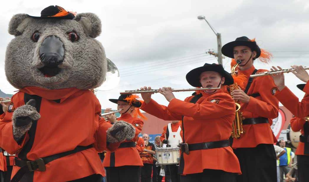 The Marching Koalas were a highlight of Saturday's entertainment. 