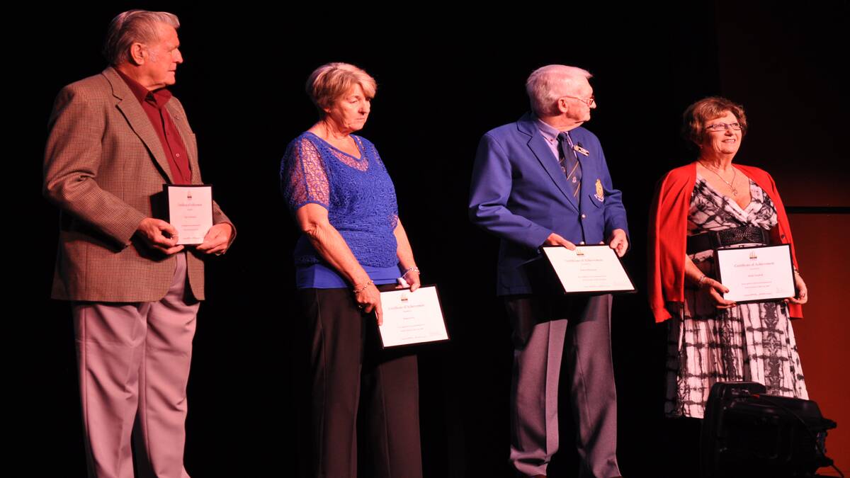 Cessnock Senior Citizen of the Year nominees Brian Witherspoon, Pam Way, Robert Blackmore and Sheila Turnbull. 