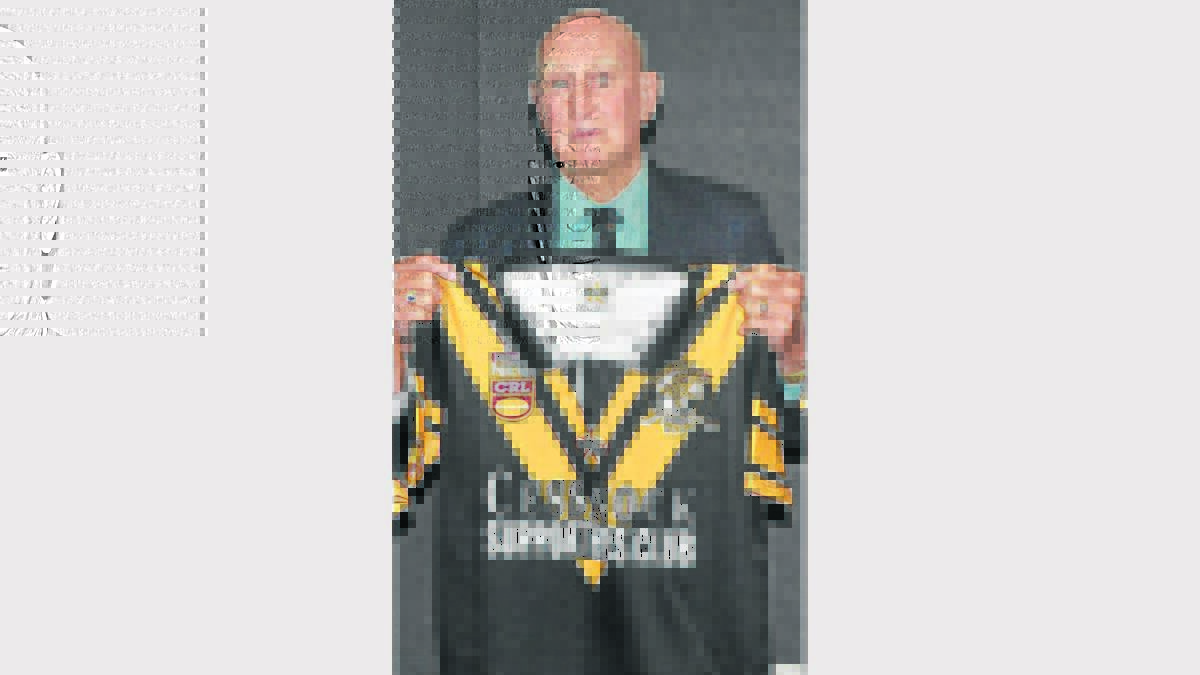 CLUB LEGEND: Lester Batey at the Cessnock Rugby League centenary in 2011, when he was named in the team of the century.