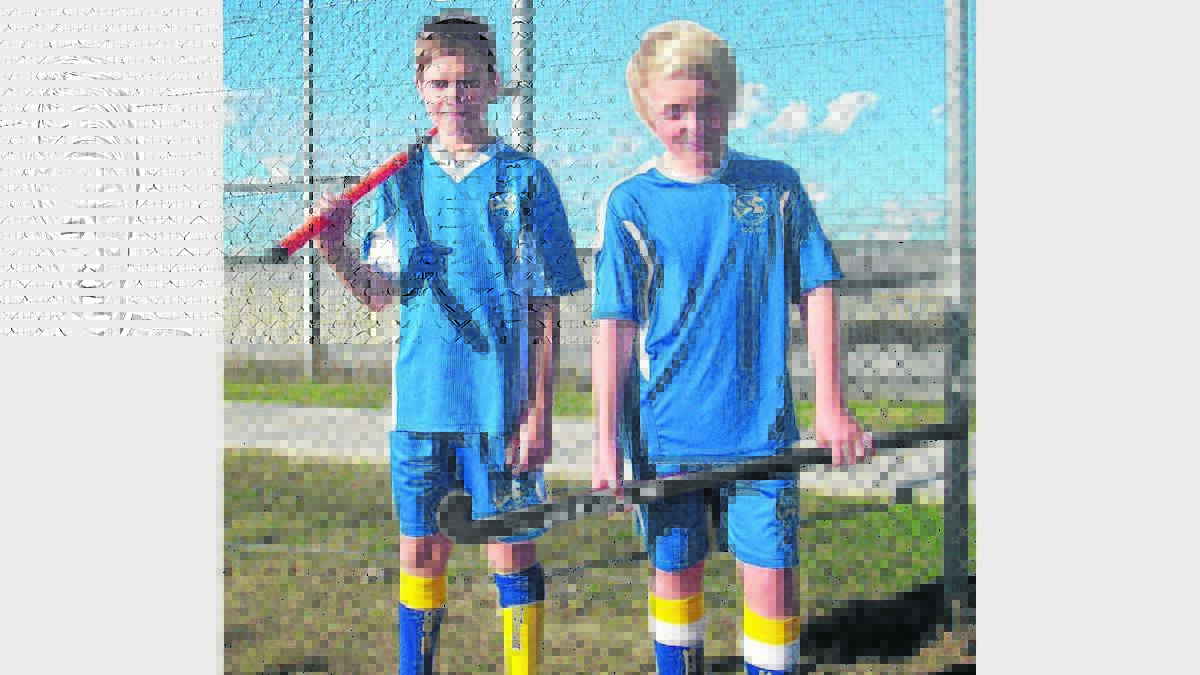 JULY - Hockey players Josh Radimey (left) and Bailey Cussen are junior finalists. The duo from Nulkaba Public School were members of the Hunter boys’ team that won the NSW PSSA hockey championship title. 