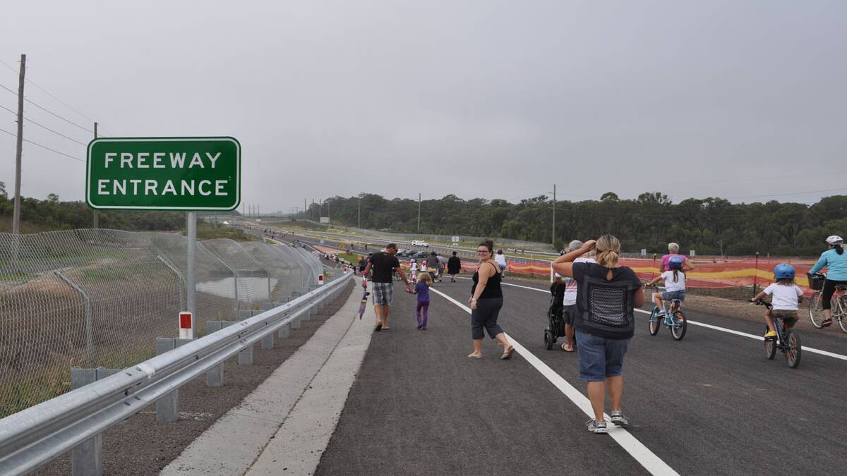 Large crowds turned out at Saturday's Hunter Expressway Community Access Day. 