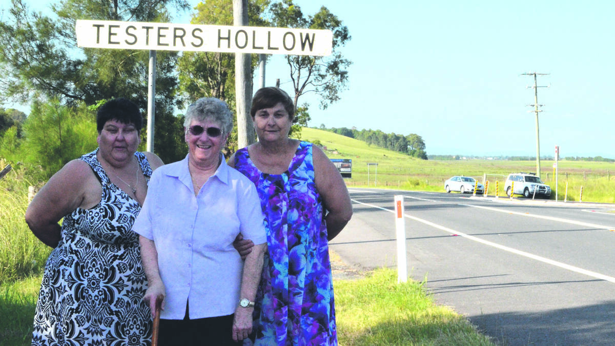 FAMILY LINK: William Tester’s great-granddaughter June Hirst (centre) and great-great-granddaughters Narelle Dunn and Jann Bailey.