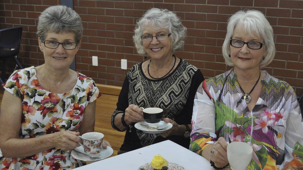 Anne Bromage, Marcia Maybury and Lyn Clarence at the Nostalgia High Tea on Friday, March 28.
