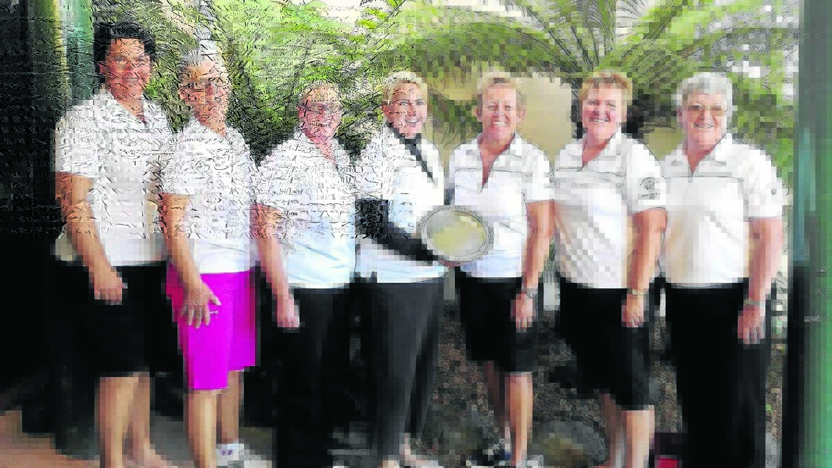 WINNERS: Kurri Golf Club’s victorious Division 2 Ladies Pennants team – Meryl Swanson, Adele Johns, Sue Ford, Renee Bean-Wyper, Patricia Fielding, Patricia Wyper and Sue O’Brien.