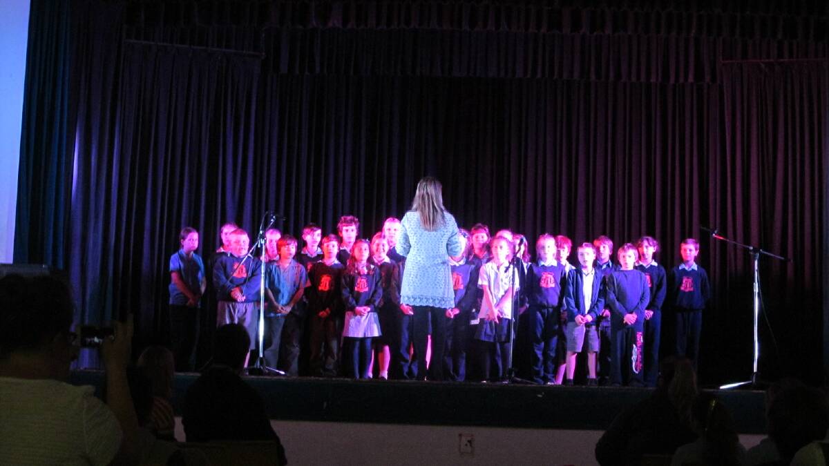 TALENT: The Mulbring Public School choir performing at Kurri High’s EdFest last Tuesday.
