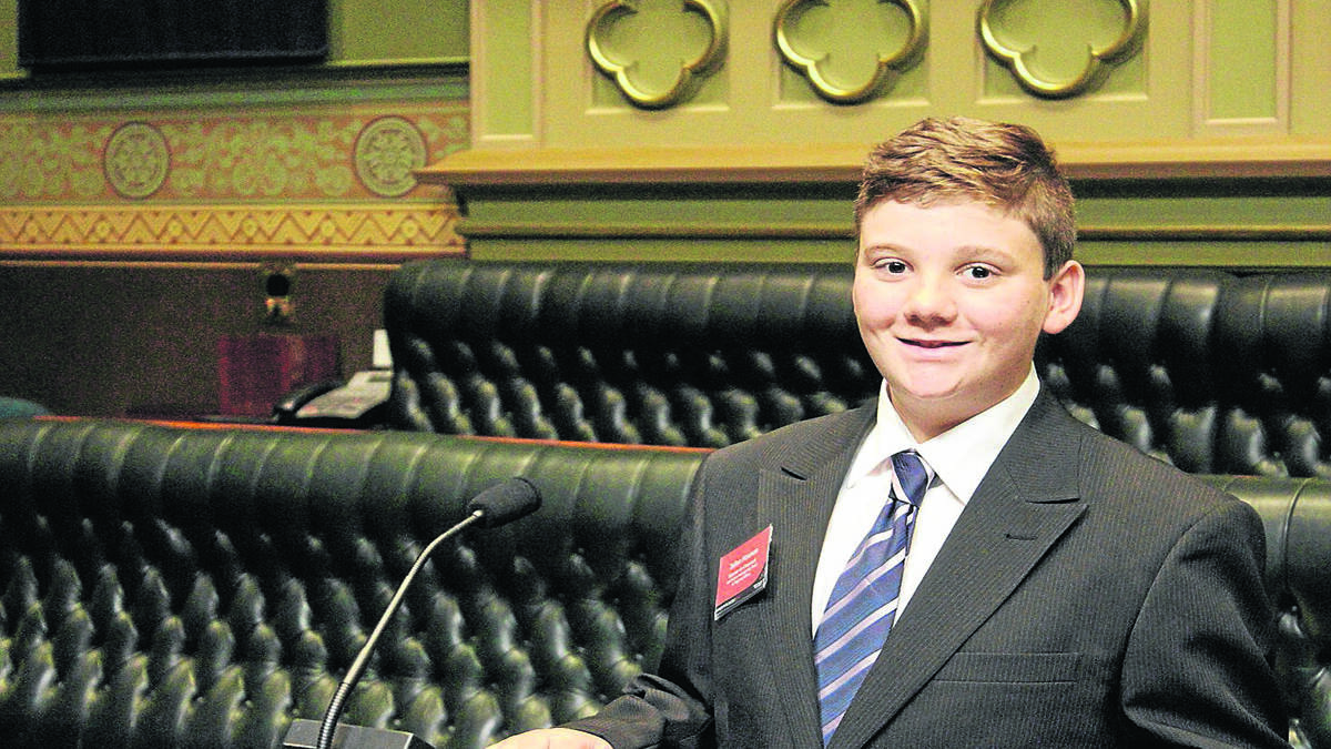 YOUTH ADVOCATE: Tallen Howson, 13, took part in the YMCA NSW Junior Parliament during the school holidays. 