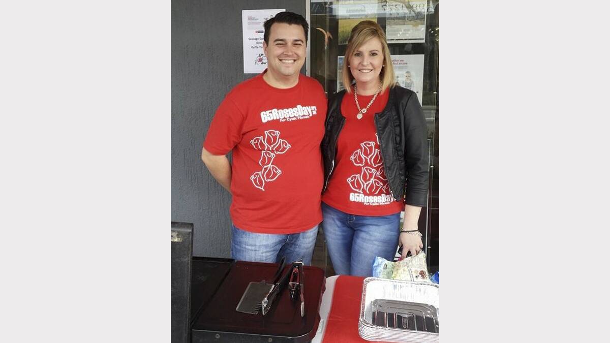 SUPPORT: Bryce and Mellissa Gibson of L.J. Hooker Cessnock and Kurri, proud supporters of the 65 Roses campaign for cystic fibrosis.