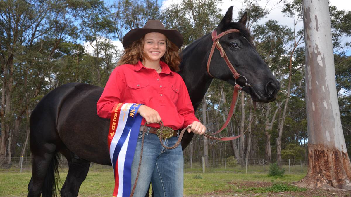 STATE CHAMP: Quorrobolong’s Montana Cooper, with Tibet, was on the winning team at the NSW Youth Team Penning Championships.