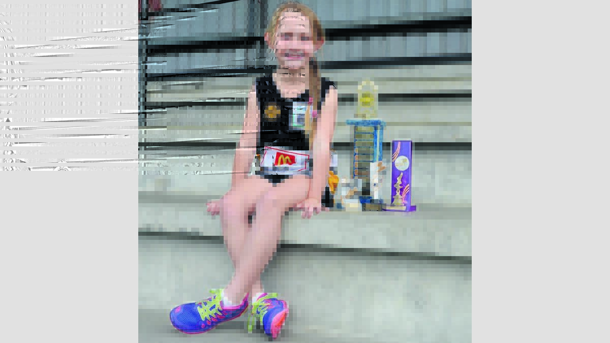 ACHIEVEMENT: Ella-Rose Hokin set eight new age records for Cessnock Little Athletics.