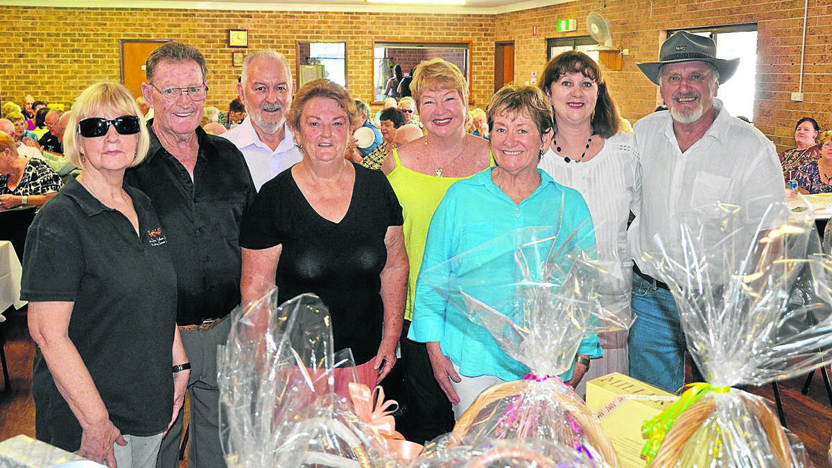 SUPPORT: Jodie’s Place co-ordinator Paula Mudd, Kurri Retired Mineworkers members John Cassidy, David Clark (president) and Nita Cassidy, with entertainers Christina George, Patti Morgan, Lynette Guest and John Battle.