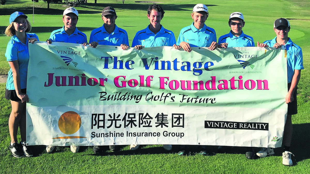 GREAT RESULT: The Vintage Junior Golf Foundation team, Olivia Leathley, Patrick McMahon, Lachlan Howells, Bradley Barwick, Zane Leathley and Max Murray were runners-up at the State Encourage Shield Pennant final in January.
