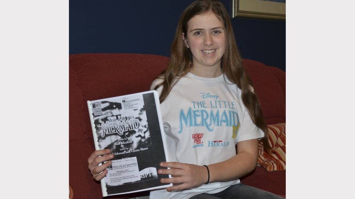 EXCITED: Emma Gilmore, 13, of Bellbird Heights, will perform in Hunter Region Drama School’s production of Disney’s The Little Mermaid Jr. and will travel to the United States with the cast in January.