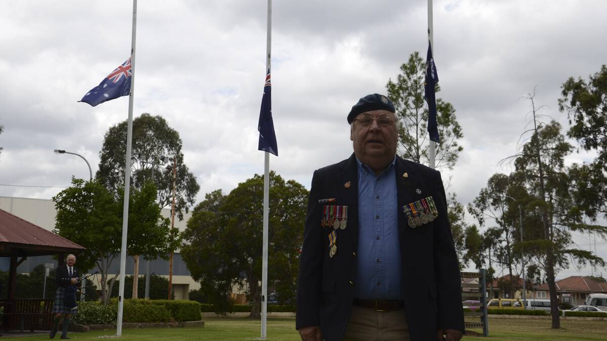Photos from Remembrance Day services held at Cessnock TAFE grounds and Rotary Park, Kurri. 