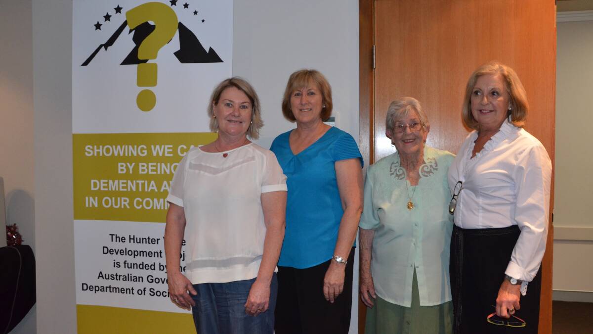 WORKING TOGETHER: Hunter New England Health Day respite coordinator Suellyn Williams, Commonwealth Home Support Programme sector support and development officer Sheree Conway, carer Fay Williams and Lower Hunter dementia advisor Lynne Warner.