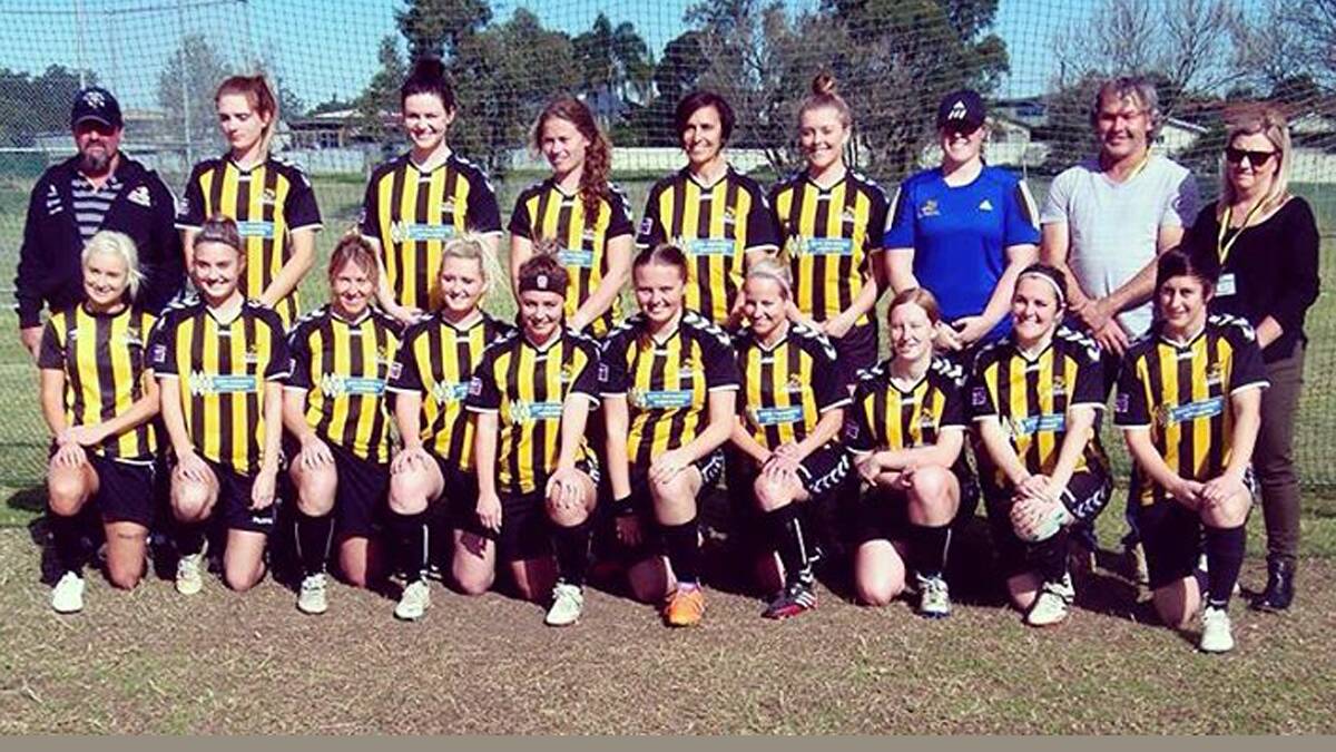 CONTENDERS: The Cessnock City Hornets Women's A-Grade side have advanced to the grand final after beating Mayfield last Sunday. Photo: Facebook.