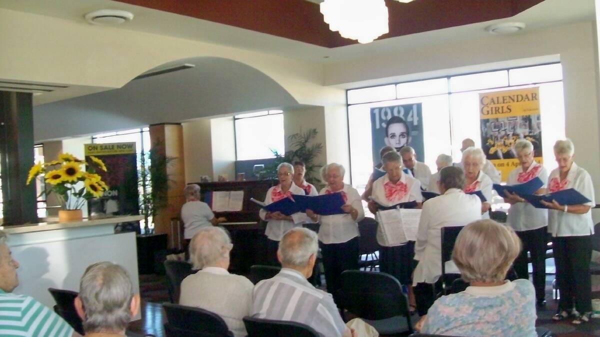 LOVE TO SING: Cessnock Pensioners and Senior Citizens Choir peforming at Seniors Week last year.