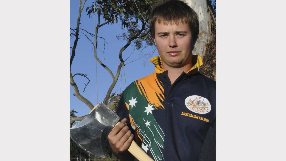 OCTOBER - Millfield axeman Blake Marsh is nominated for his efforts with the Australian under-21 woodchopping team at the Adelaide Royal Show.
The Australian team took out the series against New Zealand, thanks to Blake’s skills in the underhand event.
