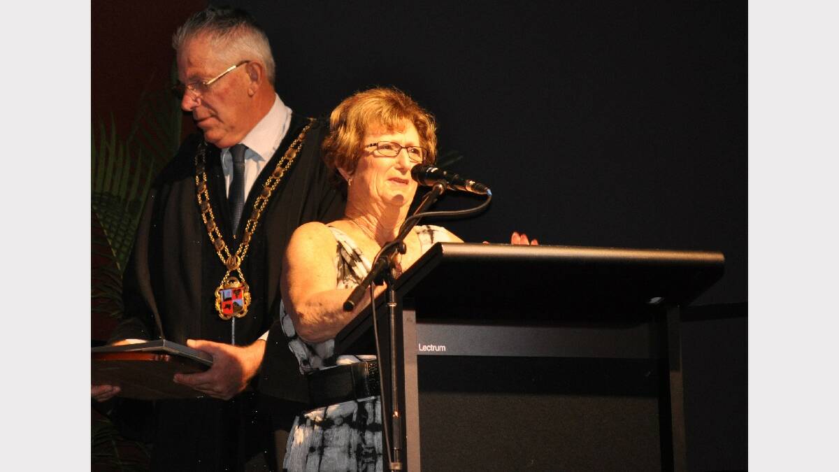 Senior Citizen of the Year winner, Sheila Turnbull, was overwhelmed when she took to the stage to accept her award. 