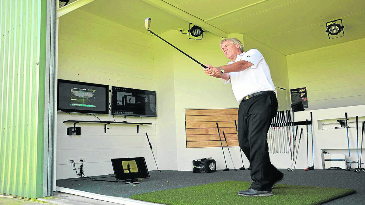 MODERN: Kurri Golf Club professional Leigh Newman in the new Golf Tech Centre.