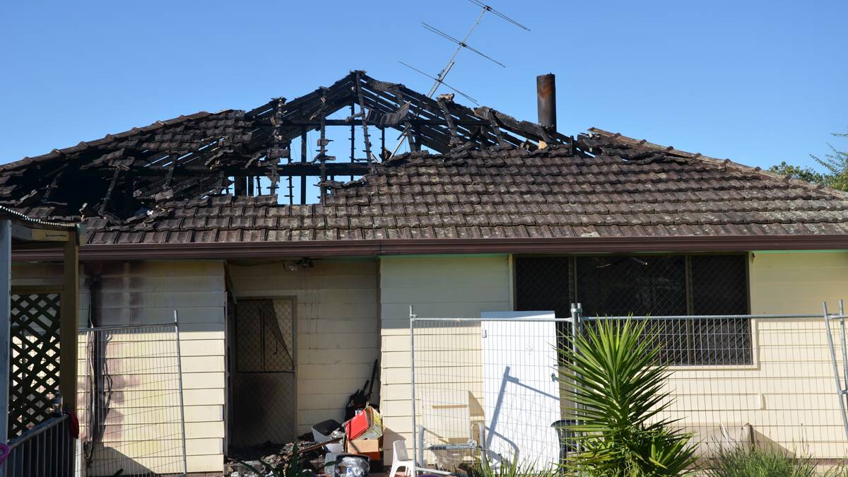 DESTROYED: The Duff's Pelaw Main home was completley gutted by a fire that broke out on Saturday night. 