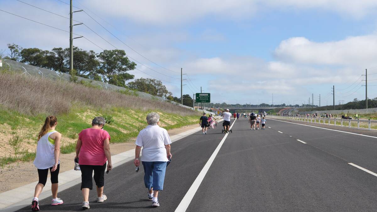 Large crowds turned out at Saturday's Hunter Expressway Community Access Day. 