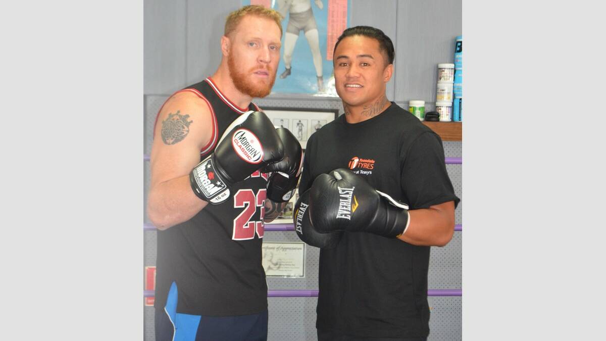 CHALLENGE: Kurri Bulldogs players Luke Mercer and Terence Seu Seu are ready to step into the ring for the Hunter Jeep Fight Night at Maitland Basketball Stadium this Friday.