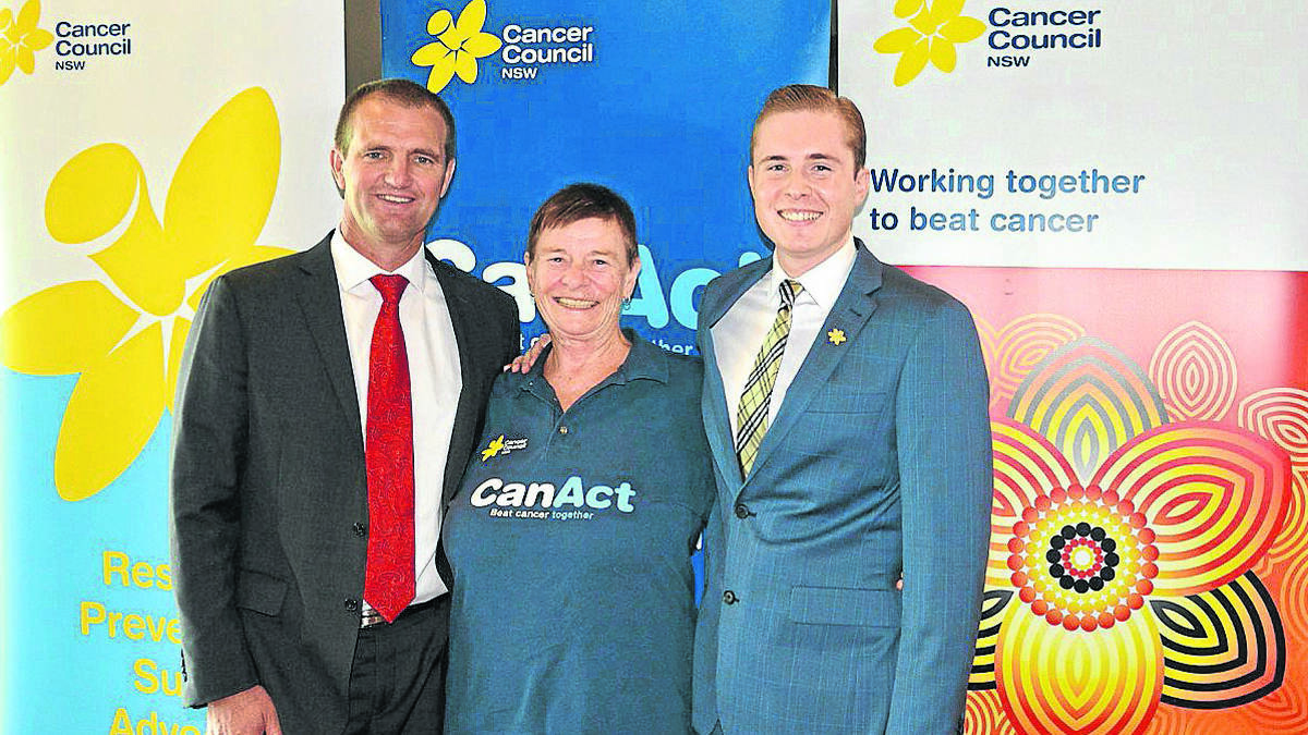 CAMPAIGN: Member for Cessnock Clayton Barr, Cancer Council MP liaison Kelly Moylan and Hunter Cancer Action Network chair James Garlick at the Saving Life 2015 candidates forum at East Maitland.