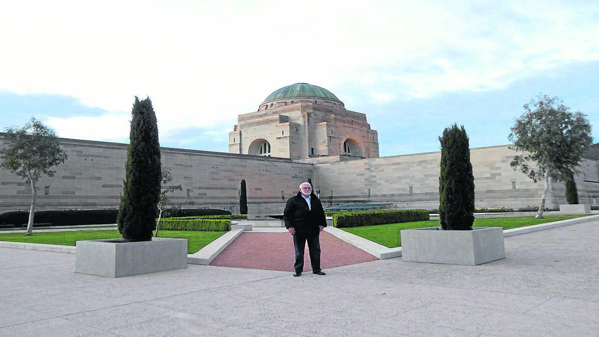 PROUD: Kurri resident Col Maybury at the Australian War Memorial in Canberra.  