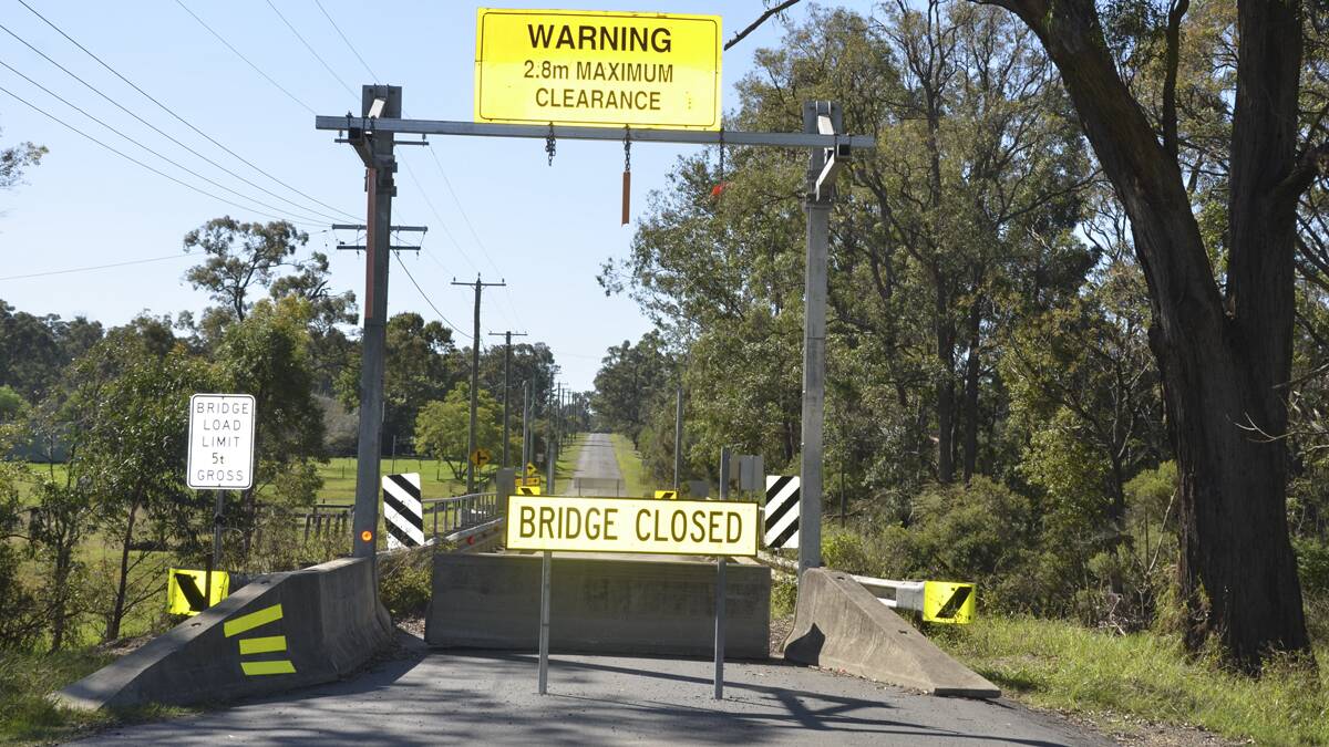 CLOSED: The Frame Drive bridge at Abermain could be closed for 12 months.