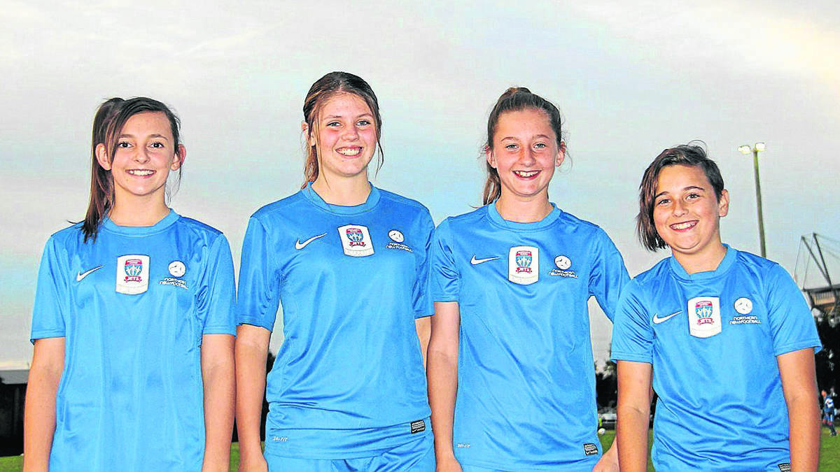 MAY - Emily Wicks (Buttai), Hannah Bourke (Kurri), Skye Pullman (Rothbury) and Lucy Kell (Mulbring) are all junior finalists after they were selected in the Northern NSW girls under-13s girls' squad to compete at the Westfield National Youth Championships for Girls in Coffs Harbour in July.