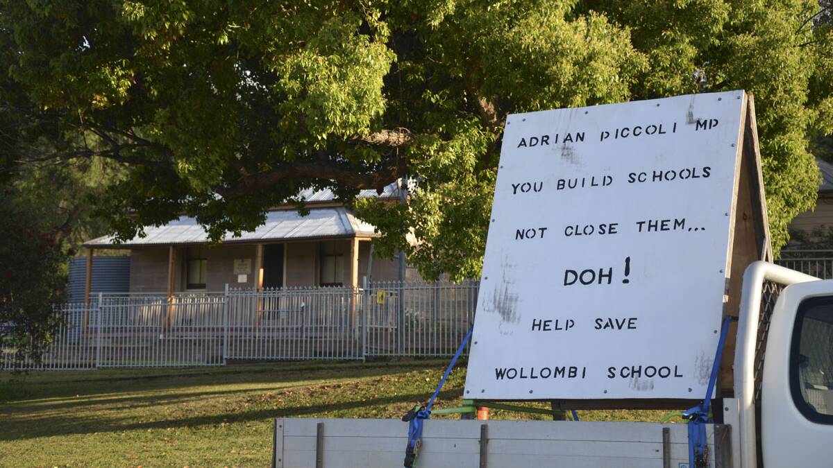 FEARS: Wollombi Public School has been under threat of closure for 12 months.