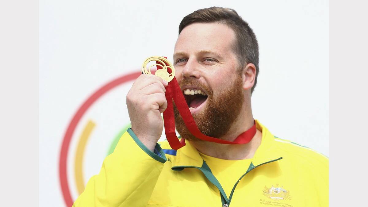 FIRED UP: Pictured after winning gold at the Glasgow Commonwealth Games last year, Nulkaba pistol shooter Daniel Repacholi will contest the ISSF World Cup meet in Azerbaijan in August. (Photo: Getty Images)