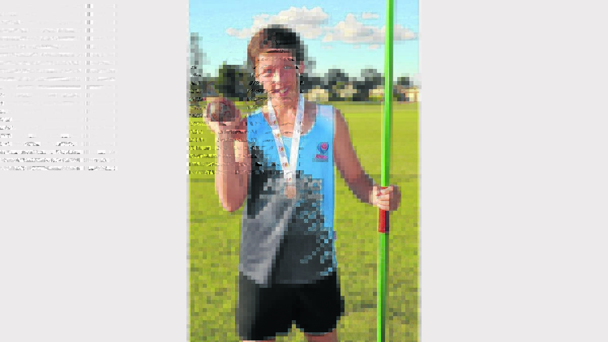 APRIL - Aiden Harvey of Kurri is a junior finalist after he brought home a bronze medal for the shot-put from the Australian Junior Athletics Championships.