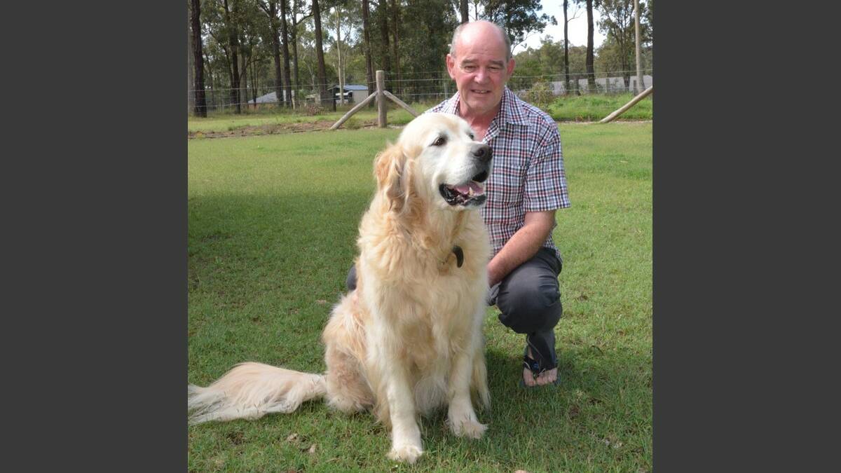 ENOUGH IS ENOUGH: Weston resident Paul Quirk and his dog Rufus, who has been disturbed by recent fireworks.